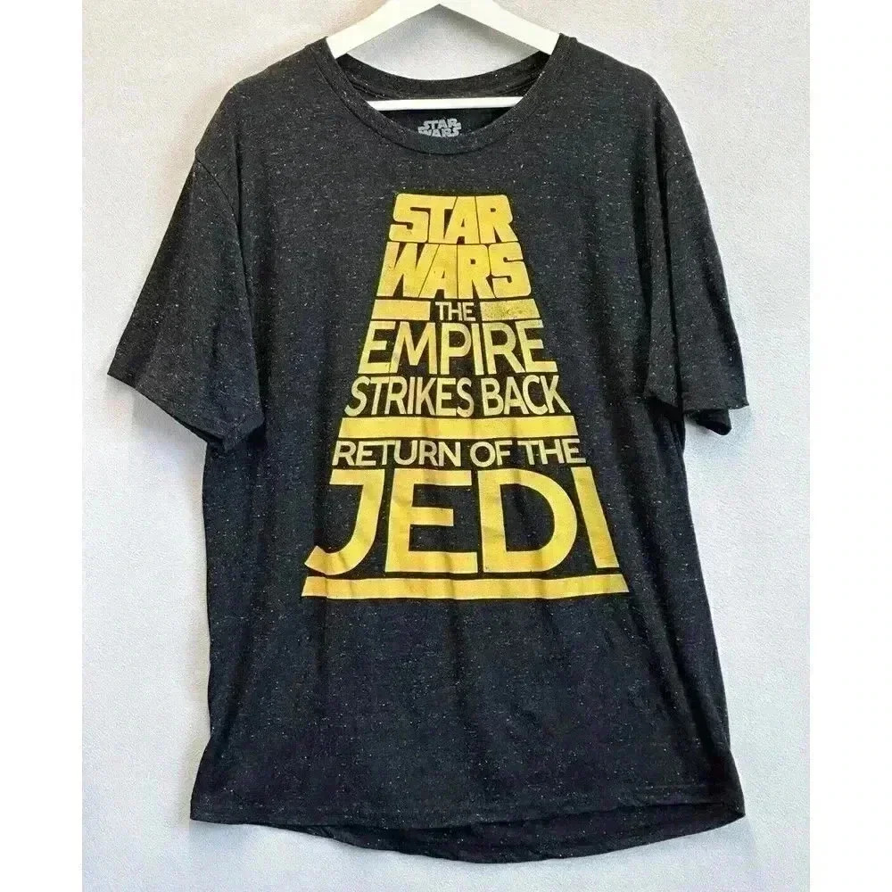 Adult Unisex T-Shirt Sz XL Empire Strikes Back Return of the Jedi Yellow Black‎